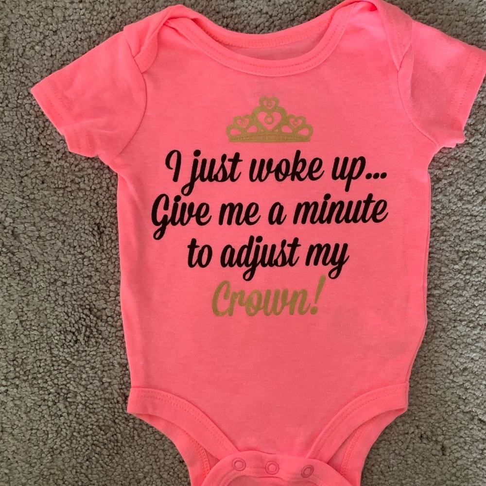 Pink graphic onesie